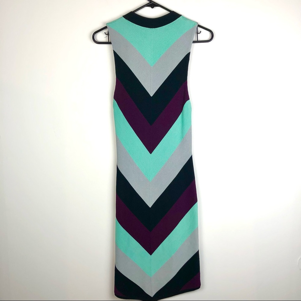 NEW Free People I Got You Chevron Striped Bodycon Sleeveless Knit Dress Medium - Picture 4 of 9